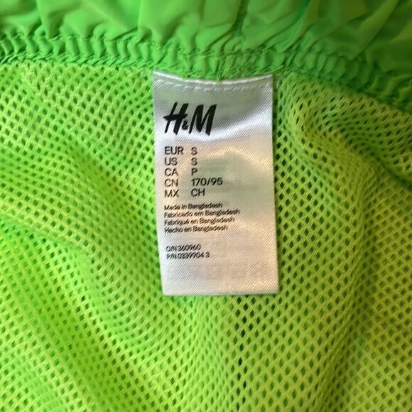 H&M Fluorescent Lime Green Swim Trunks | S - Picture 4 of 4